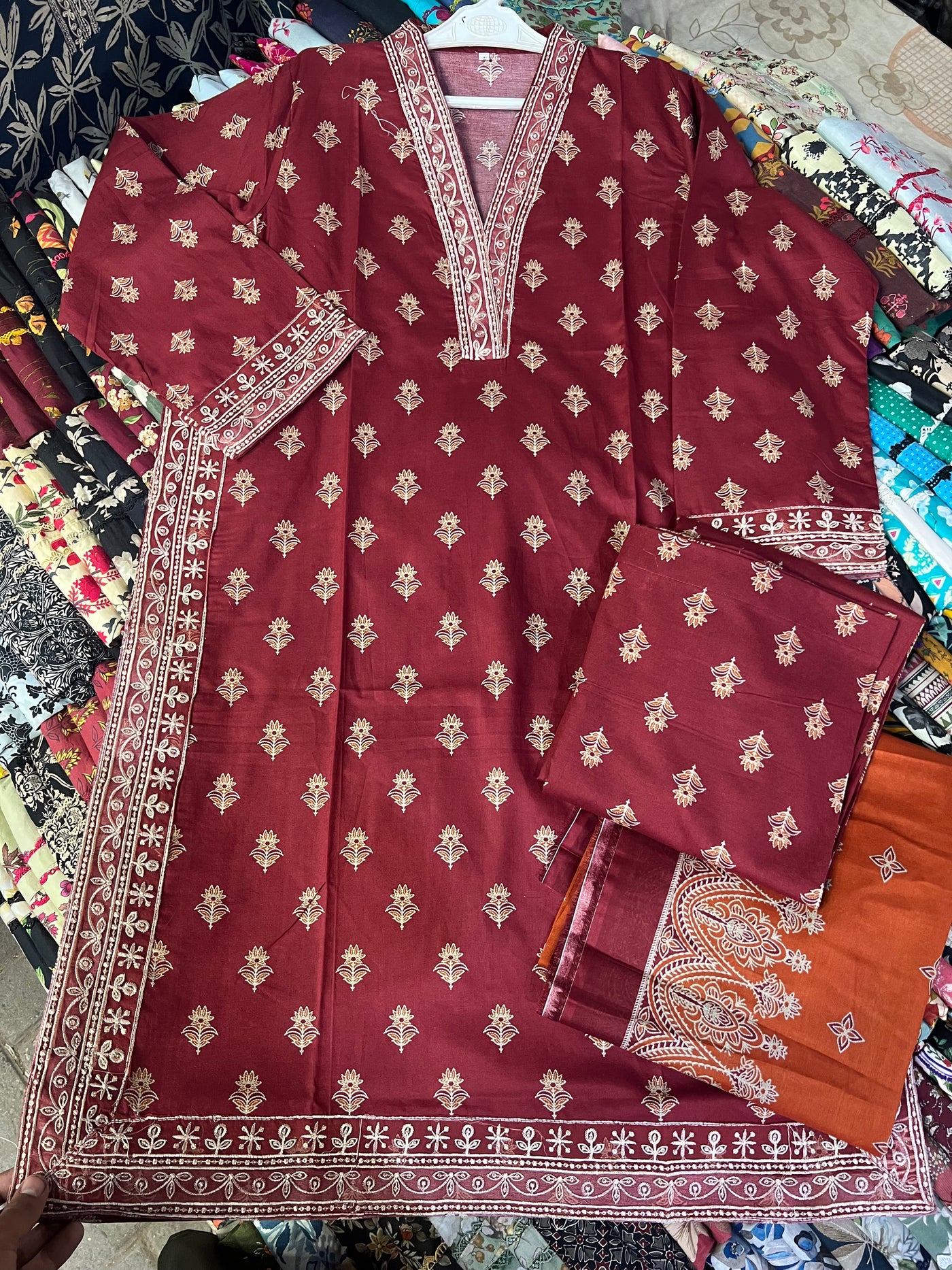 Binsaeed Eplic Work 3 Piece (Cotton Fabric)