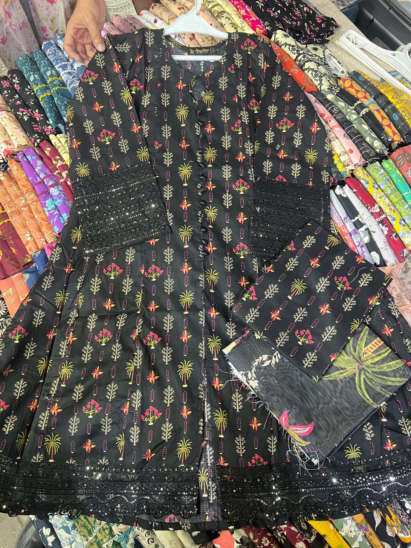 3 Piece Eplic Work Frock (Lawn Fabric)