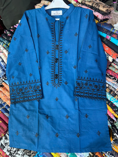 Embroidered Kurta & Flapper Set