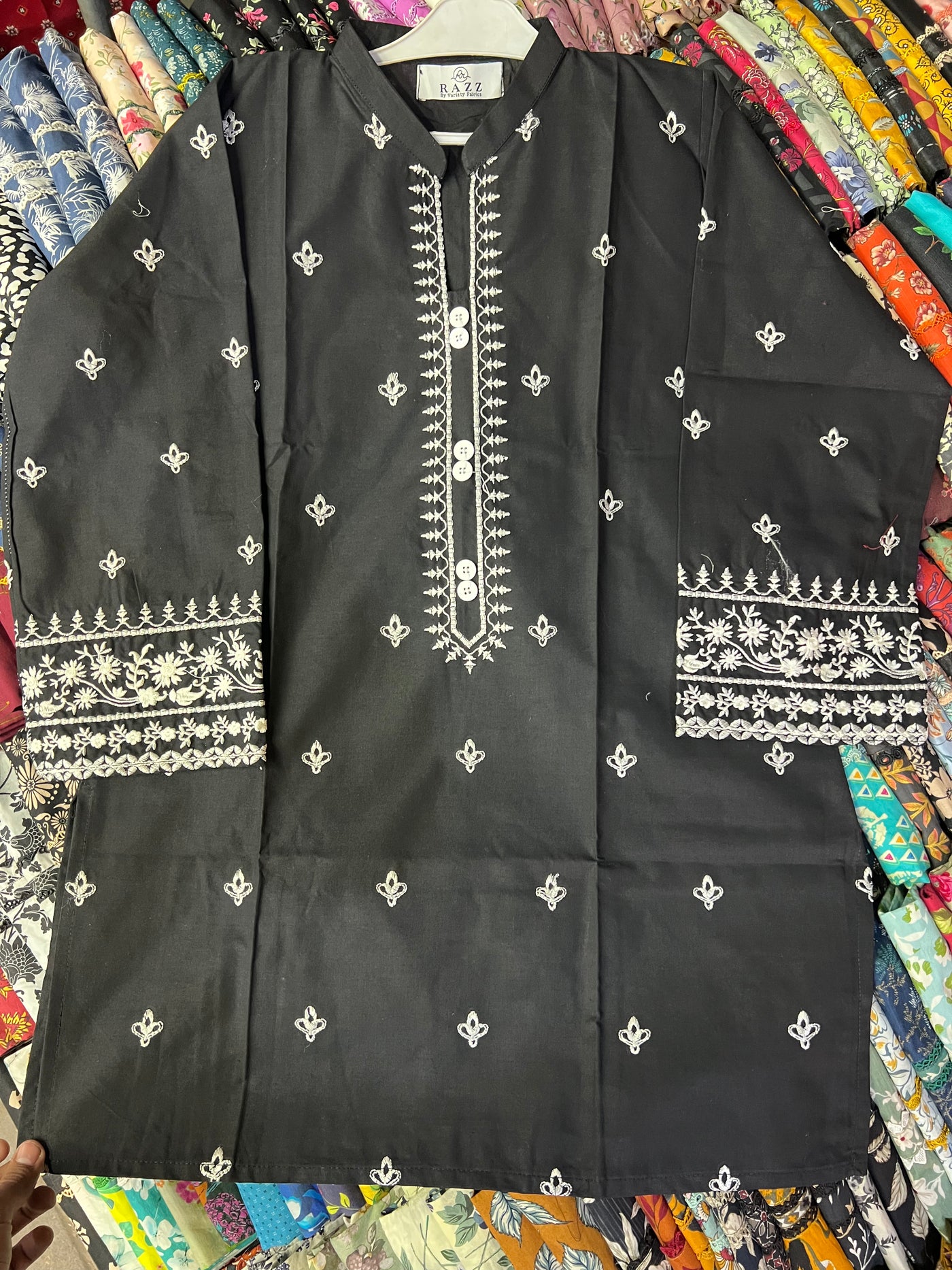 Embroidered Kurta & Flapper, Farshi Shalwar Set