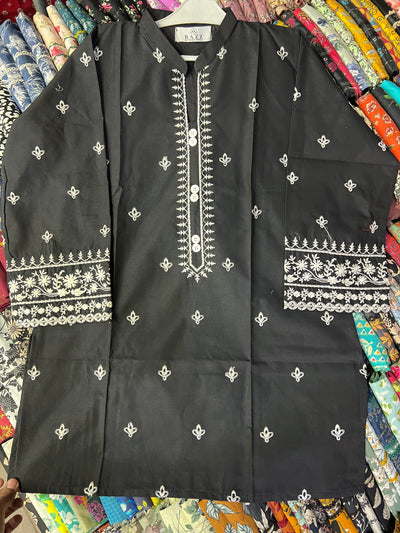 Embroidered Kurta & Flapper, Farshi Shalwar Set